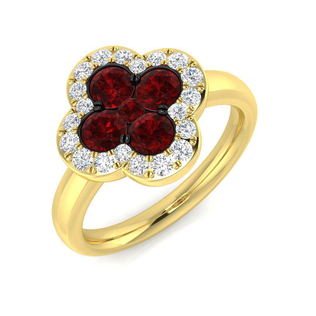 18ct Yellow Gold 1.49ct Ruby Ring