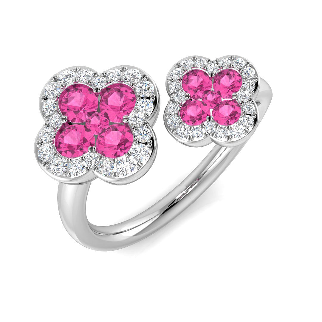 Platinum 1.05ct Pink Sapphire Ring