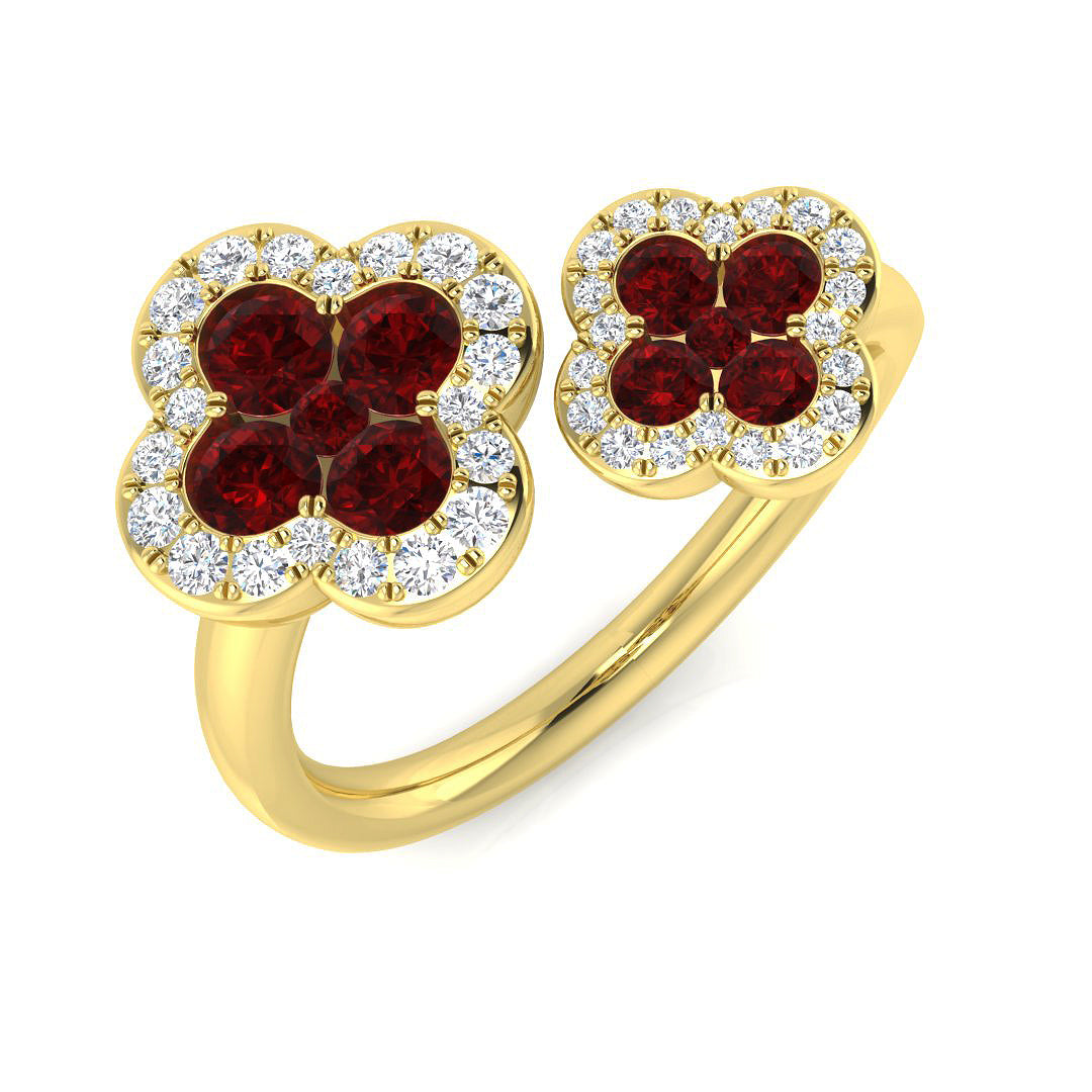 18ct Yellow Gold 1.02ct Ruby Ring