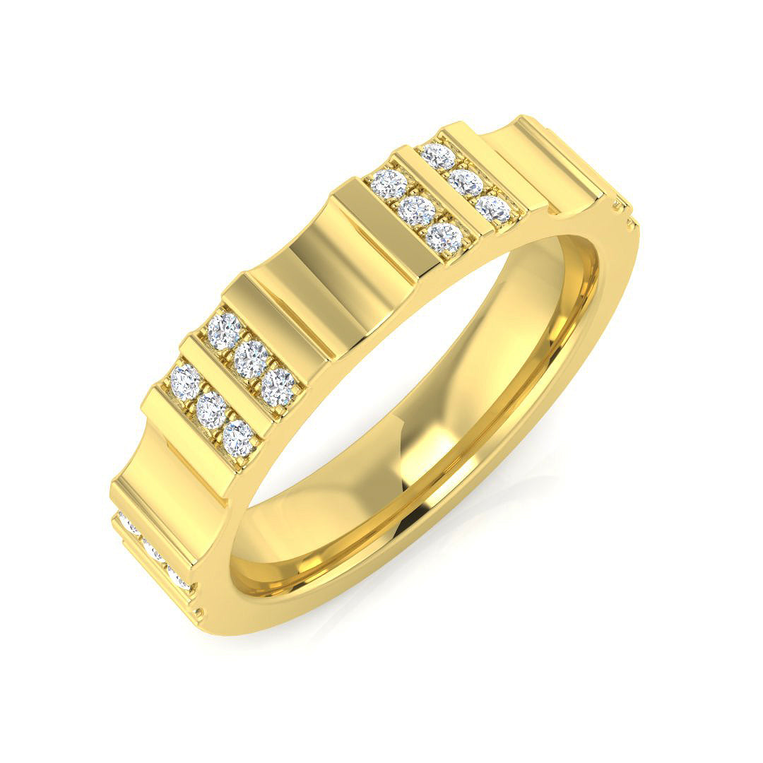 9ct Yellow Gold 0.15ct G SI2 Diamond Ring