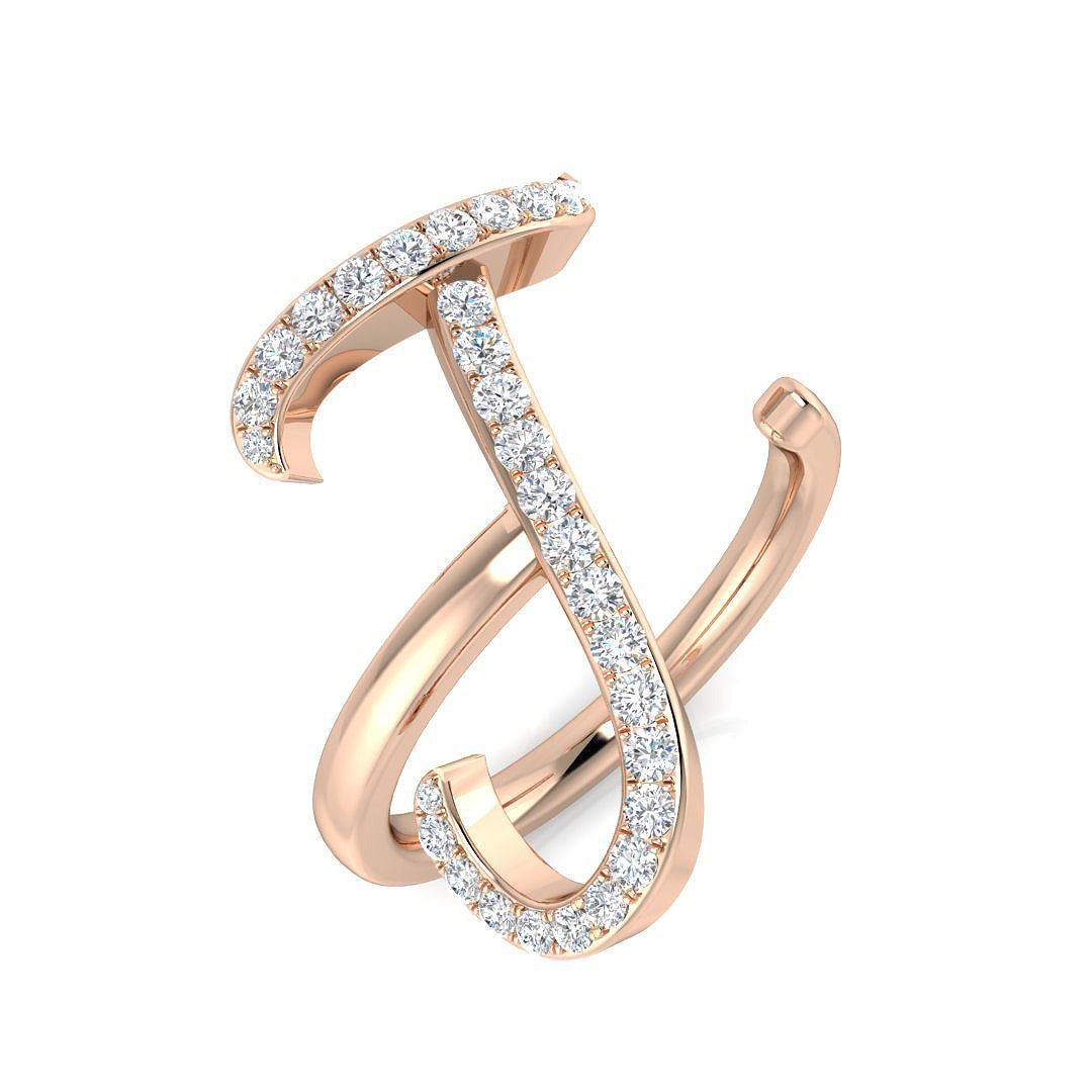 9ct Rose Gold 0.38ct G SI2 Diamond Ring