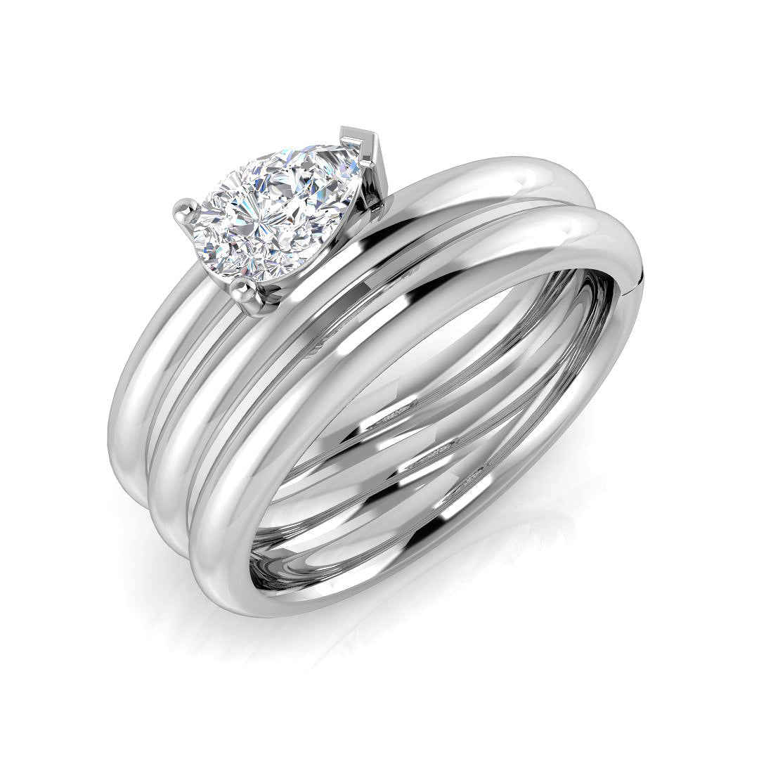9ct White Gold 0.50ct Laboratory Grown CVD Ring