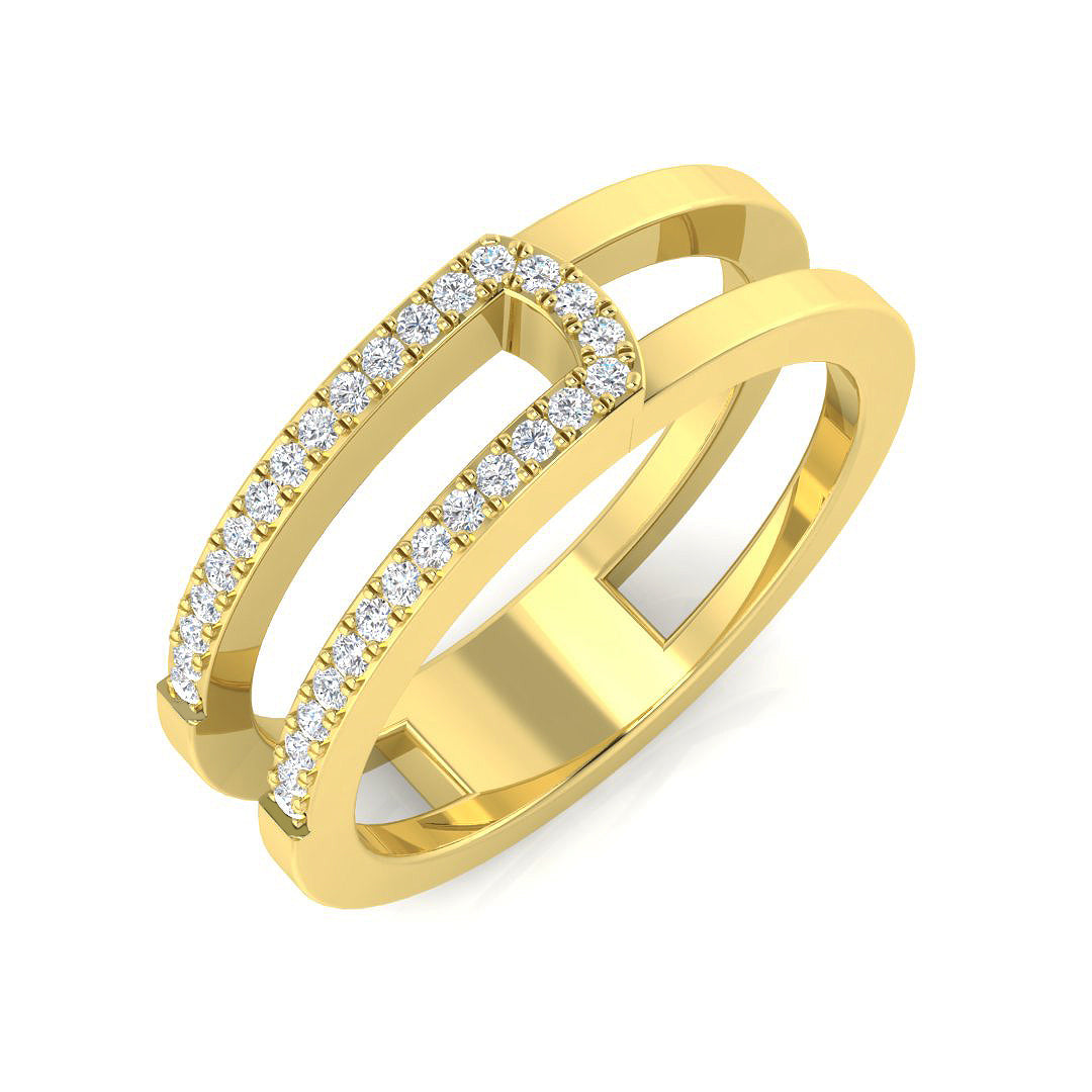 18ct Yellow Gold 0.13ct G SI2 Diamond Ring