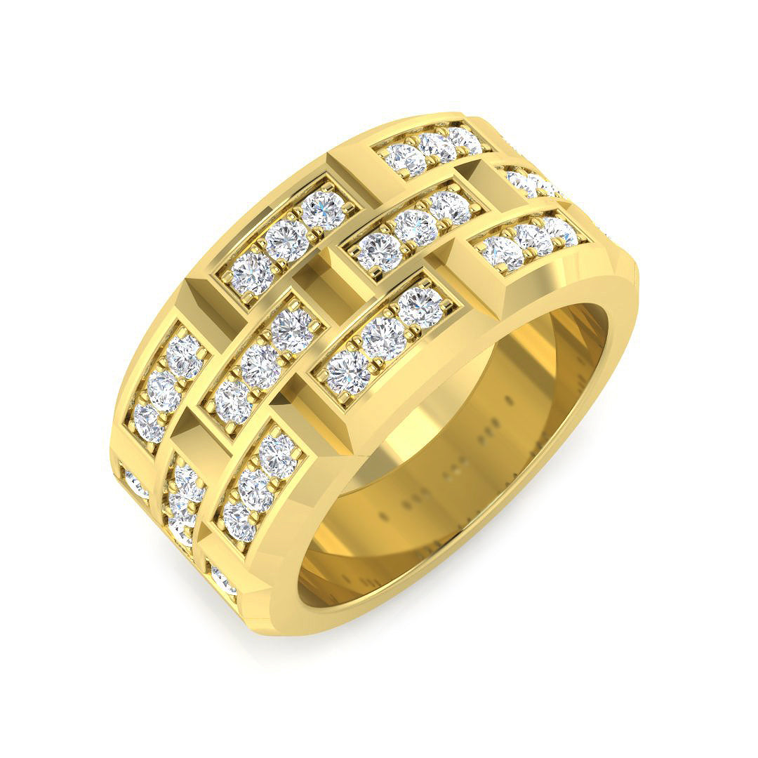 9ct Yellow Gold 0.72ct Laboratory Grown CVD Ring