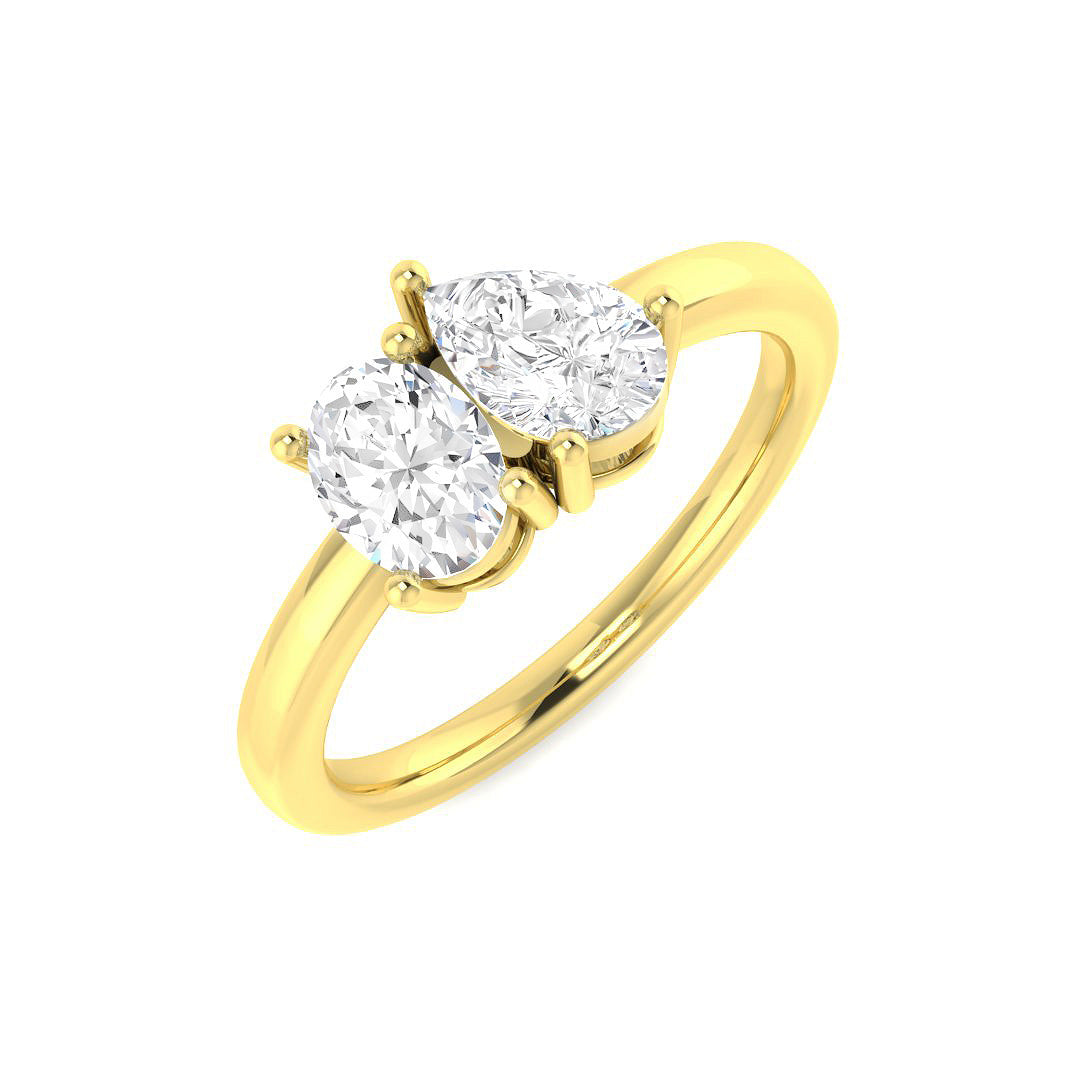18ct Yellow Gold 1.00ct Laboratory Grown CVD Ring