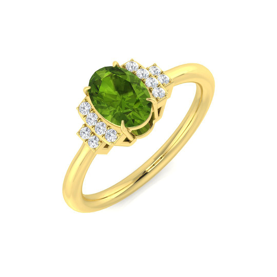 9ct Yellow Gold 0.91ct Peridot Ring