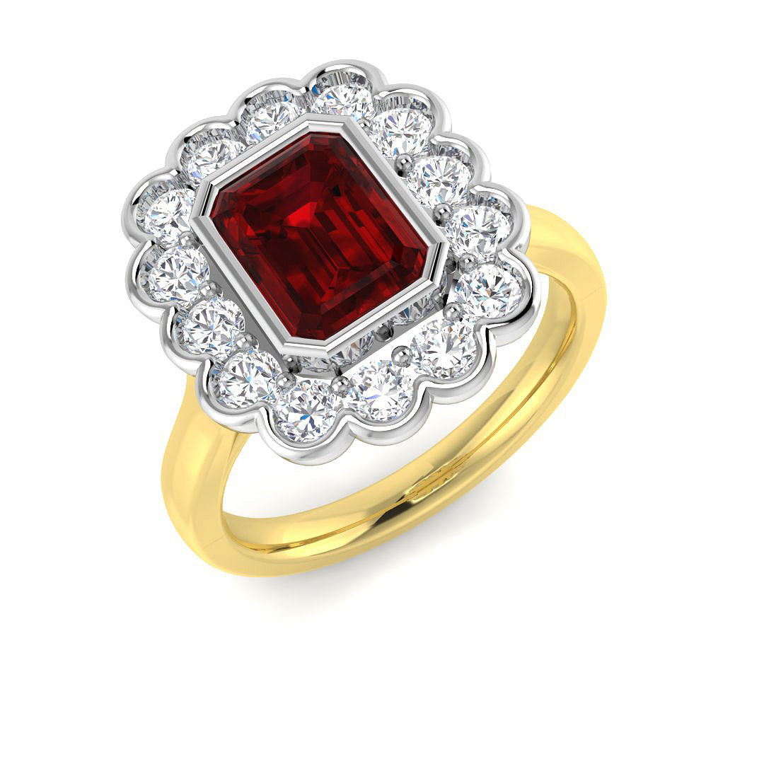 18ct Two-Tone Gold 2.50ct Ruby Ring