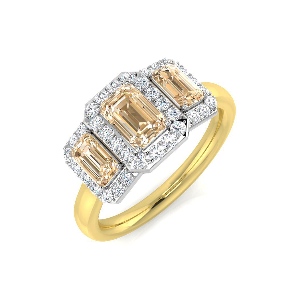 9ct Two-Tone Gold 1.49ct Morganite Ring