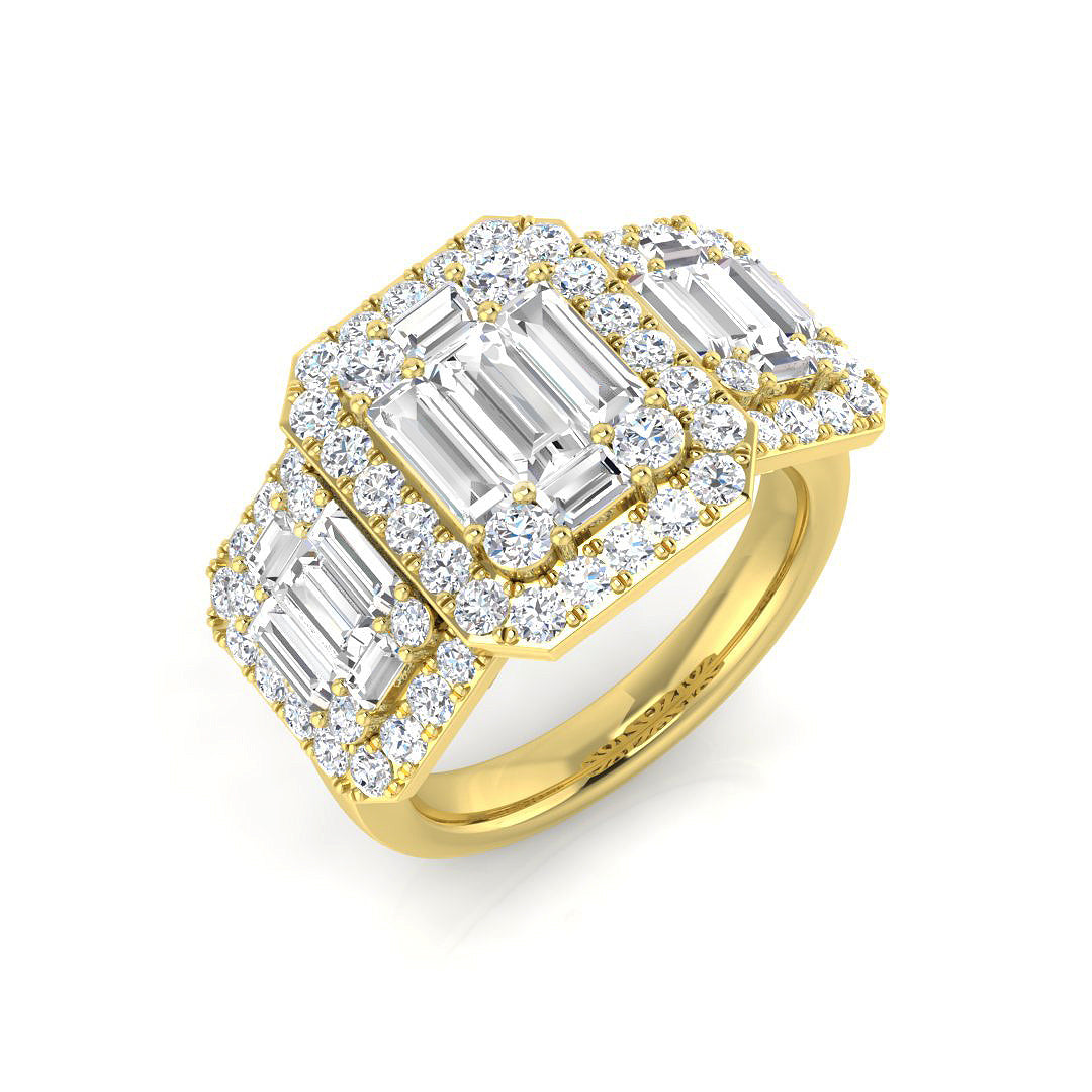 9ct Yellow Gold 2.59ct G SI2 Diamond Ring