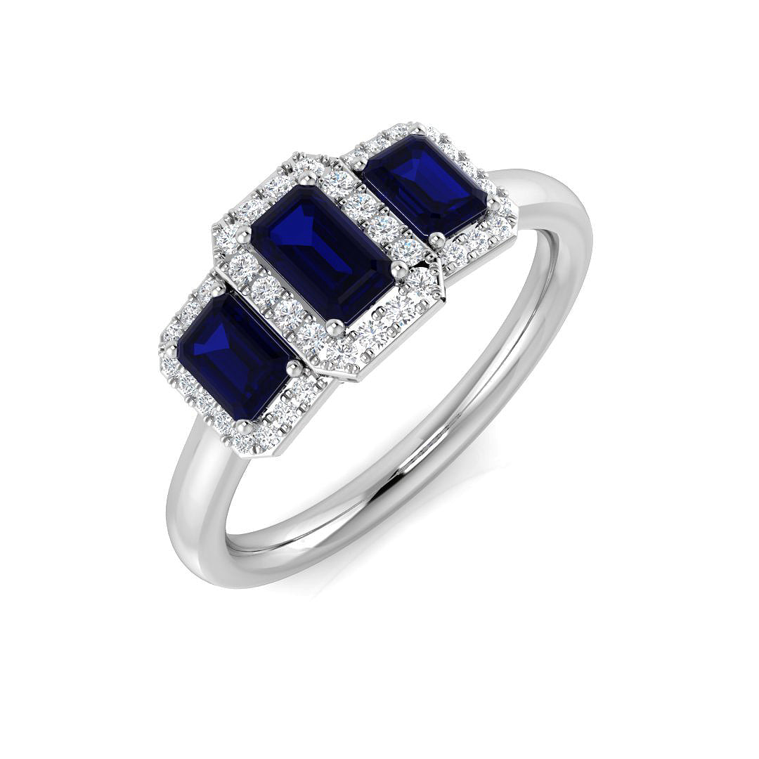 Platinum 1.24ct Blue Sapphire Ring