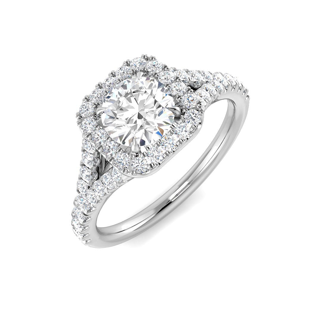 9ct White Gold 1.12ct Laboratory Grown CVD Ring