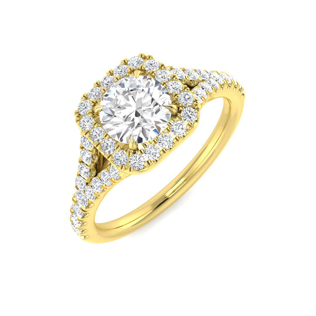 18ct Yellow Gold 1.12ct Laboratory Grown CVD Ring