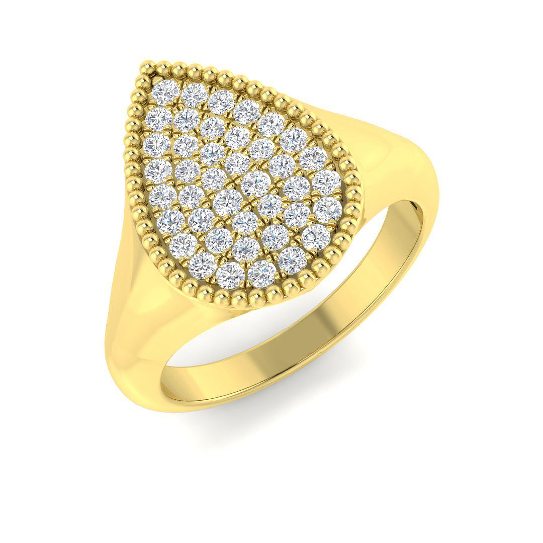 9ct Yellow Gold 0.43ct Laboratory Grown CVD Ring