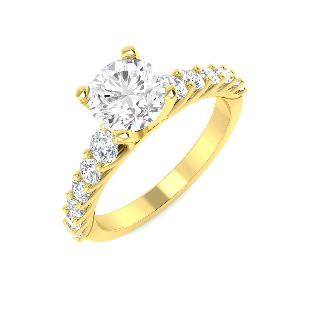 9ct Yellow Gold 1.60ct D VVS2 Laboratory Grown CVD Ring