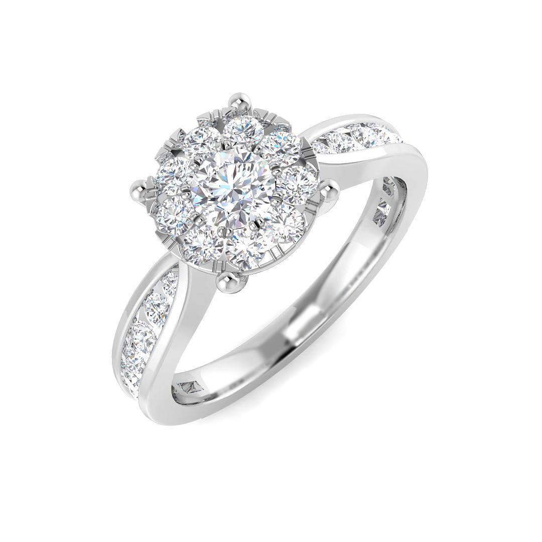 9ct White Gold 0.87ct Laboratory Grown CVD Ring
