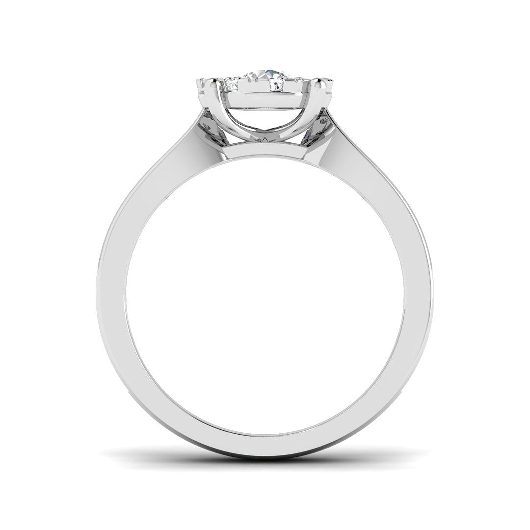 9ct White Gold 0.87ct Laboratory Grown CVD Ring