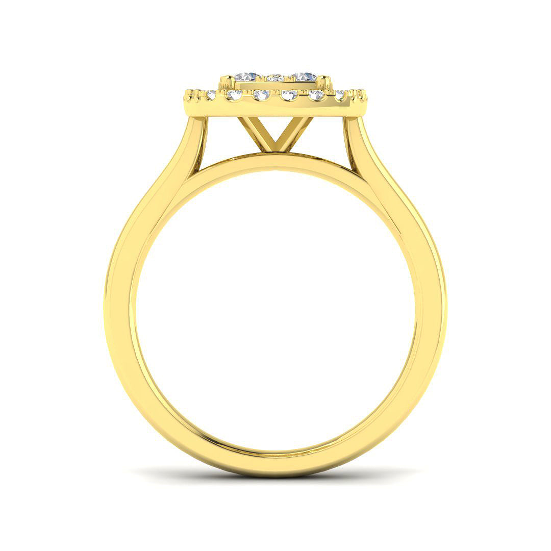 9ct Yellow Gold 0.63ct Laboratory Grown CVD Ring