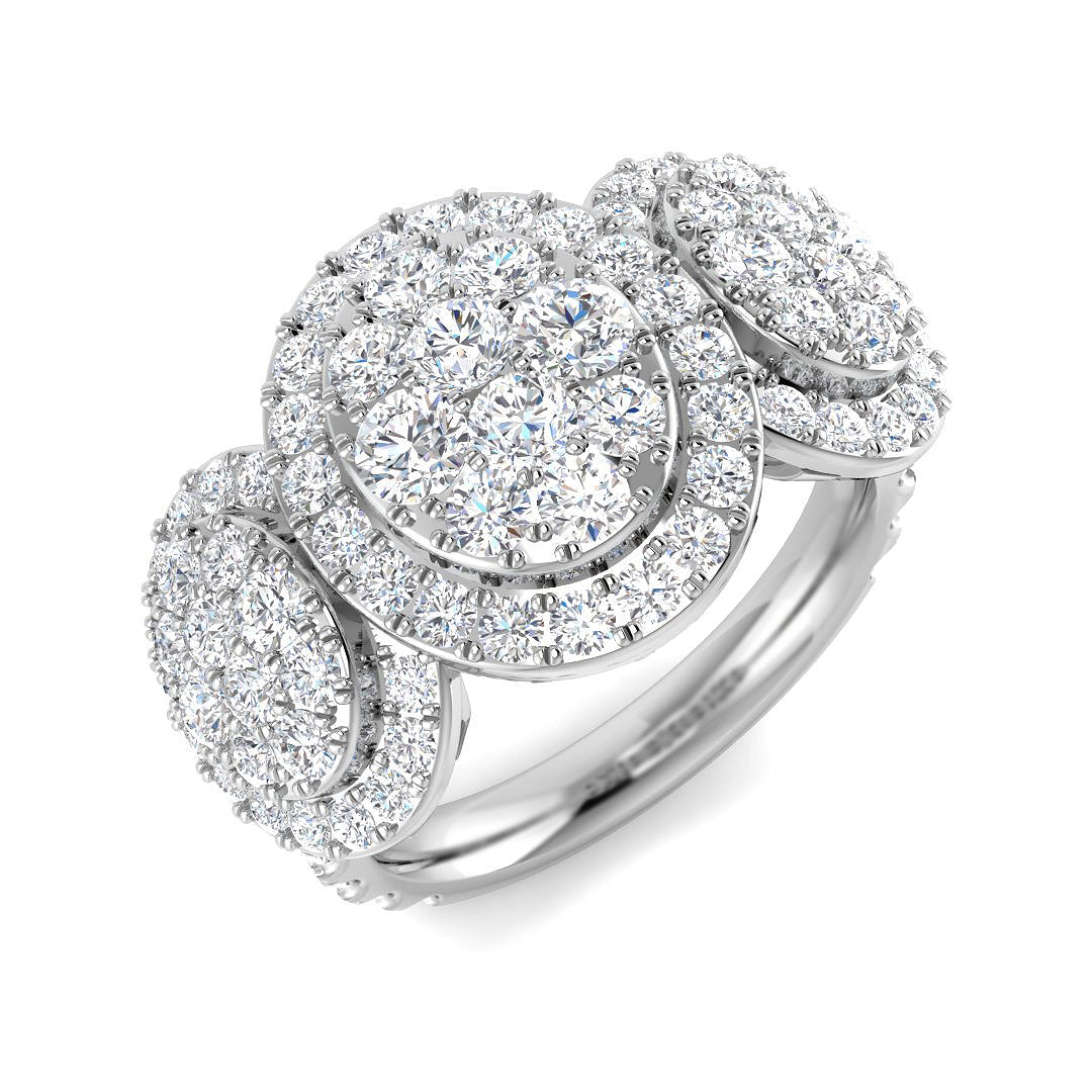 9ct White Gold 2.12ct Laboratory Grown CVD Ring