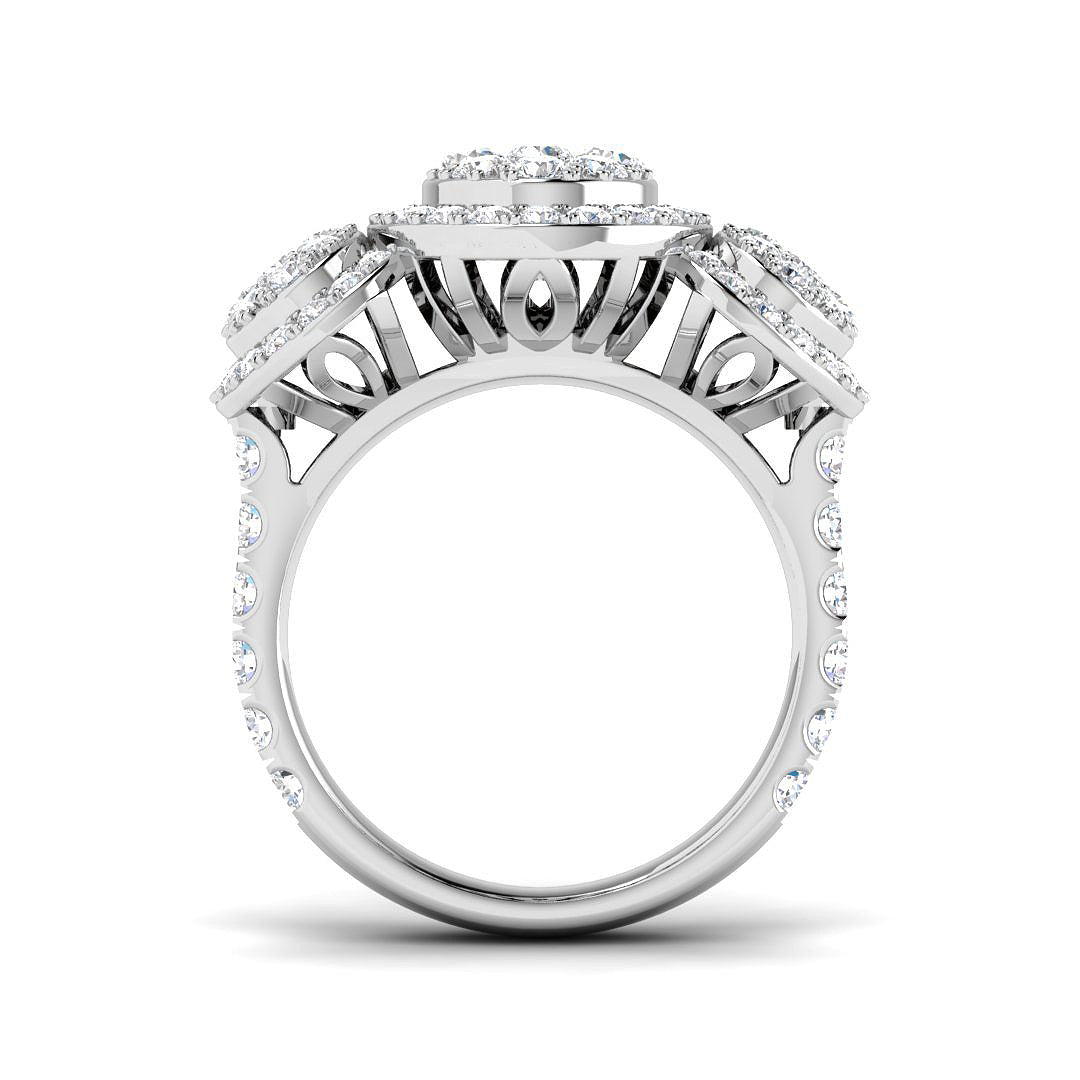 9ct White Gold 2.12ct Laboratory Grown CVD Ring