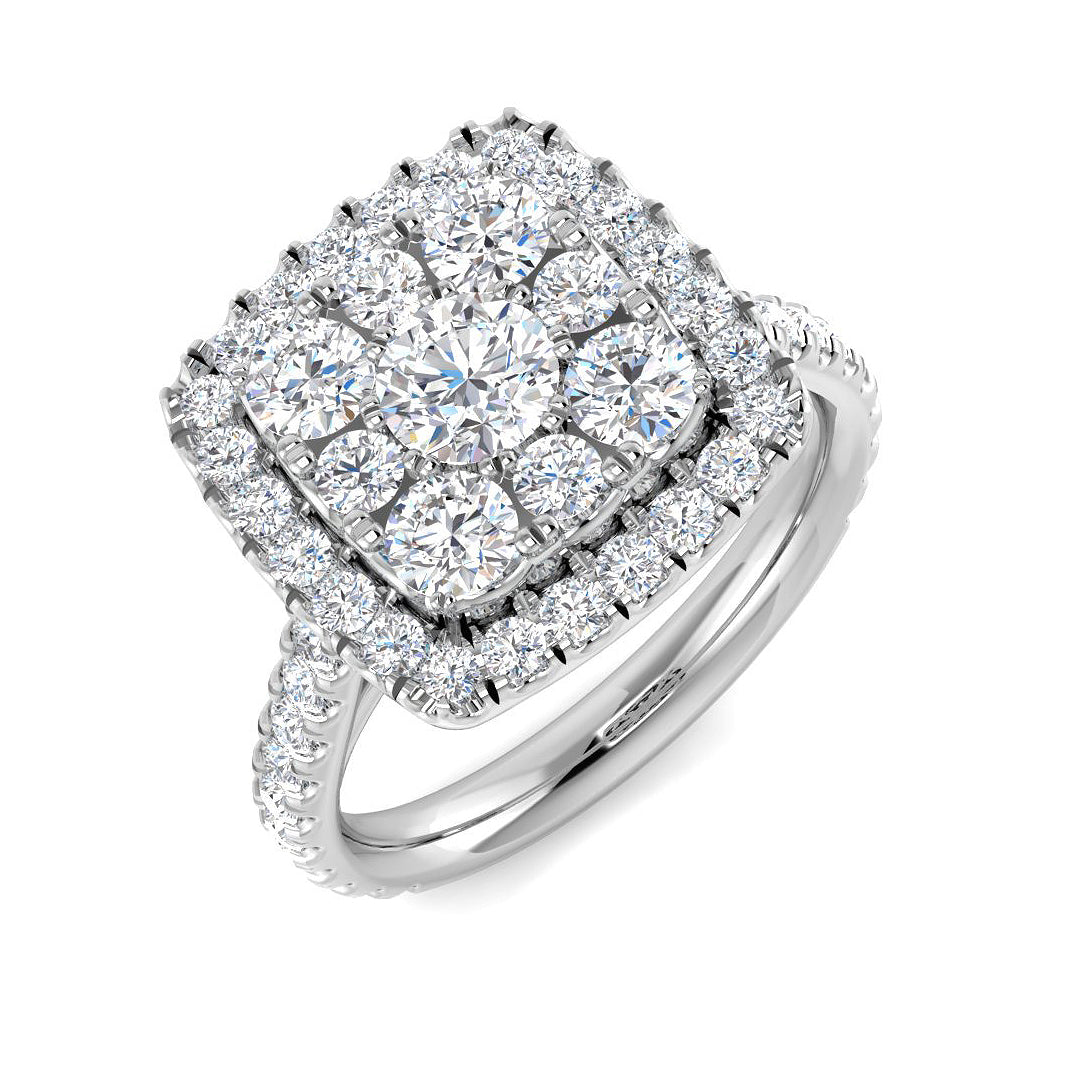 9ct White Gold 1.59ct Laboratory Grown CVD Ring