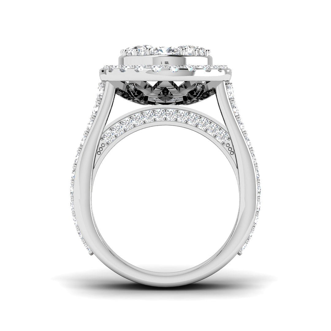 9ct White Gold 3.67ct Laboratory Grown CVD Ring