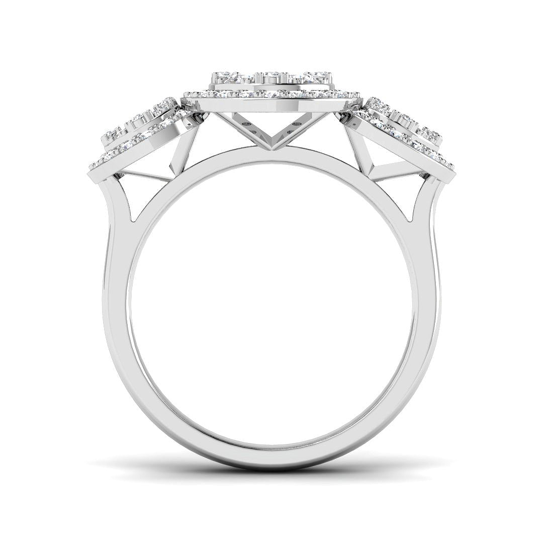 9ct White Gold 0.99ct Laboratory Grown CVD Ring