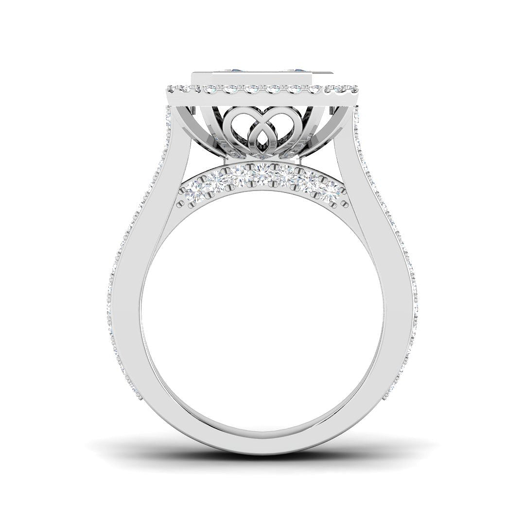 9ct White Gold 2.85ct Laboratory Grown CVD Ring
