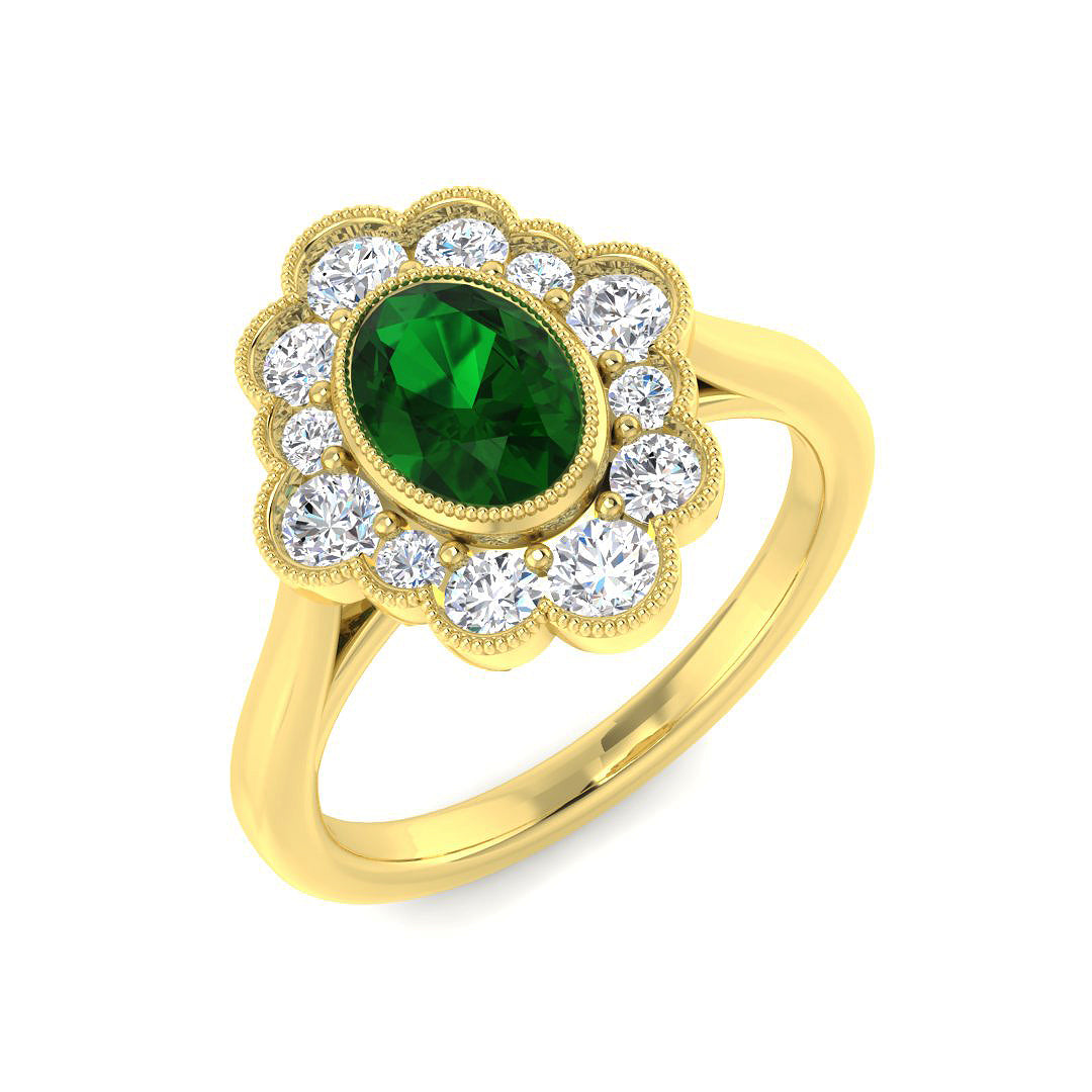 18ct Yellow Gold 1.48ct Emerald Ring