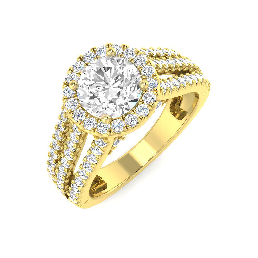 18ct Yellow Gold 1.84ct D VS1 Laboratory Grown CVD Ring