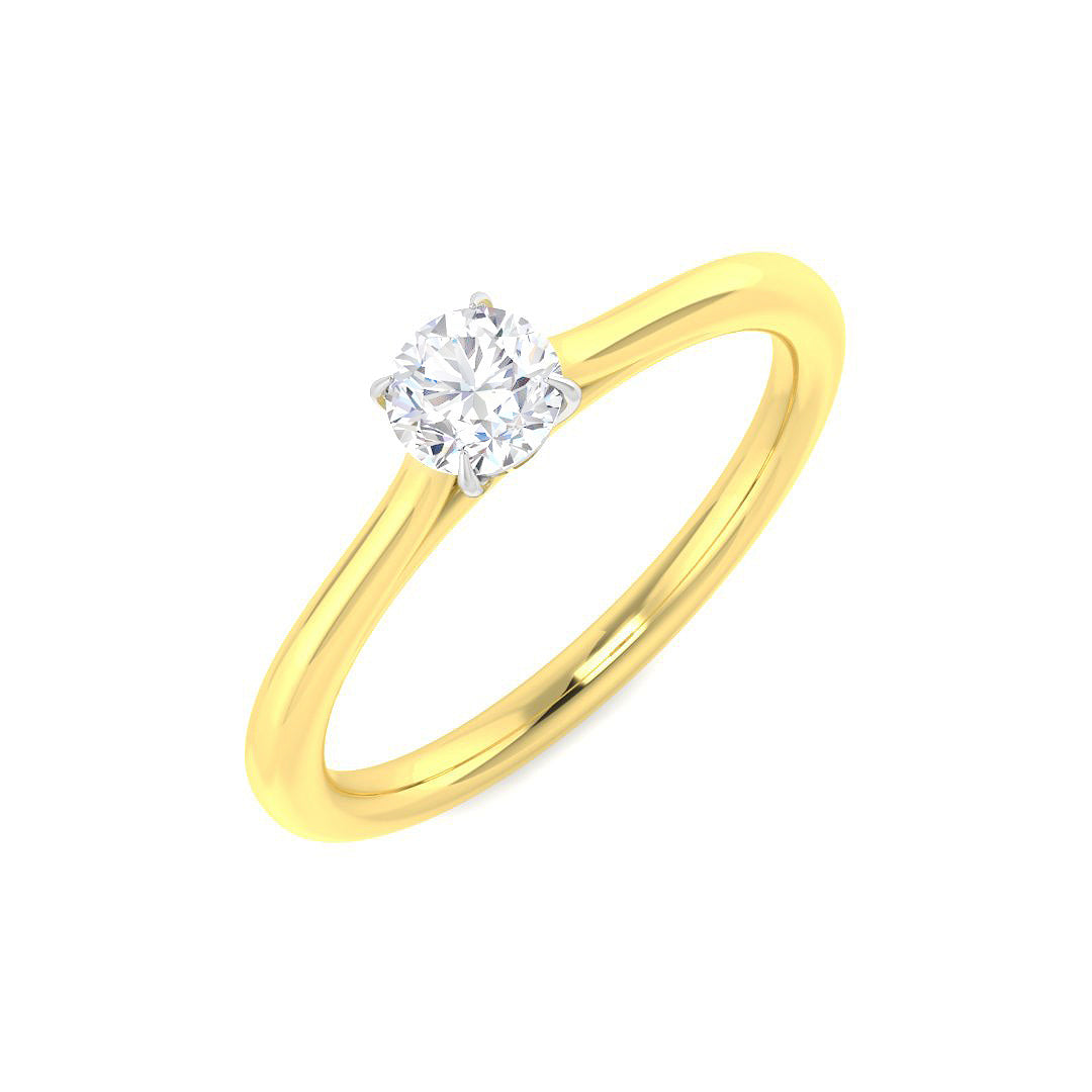 9ct Two-Tone Gold 0.30ct Laboratory Grown CVD Ring