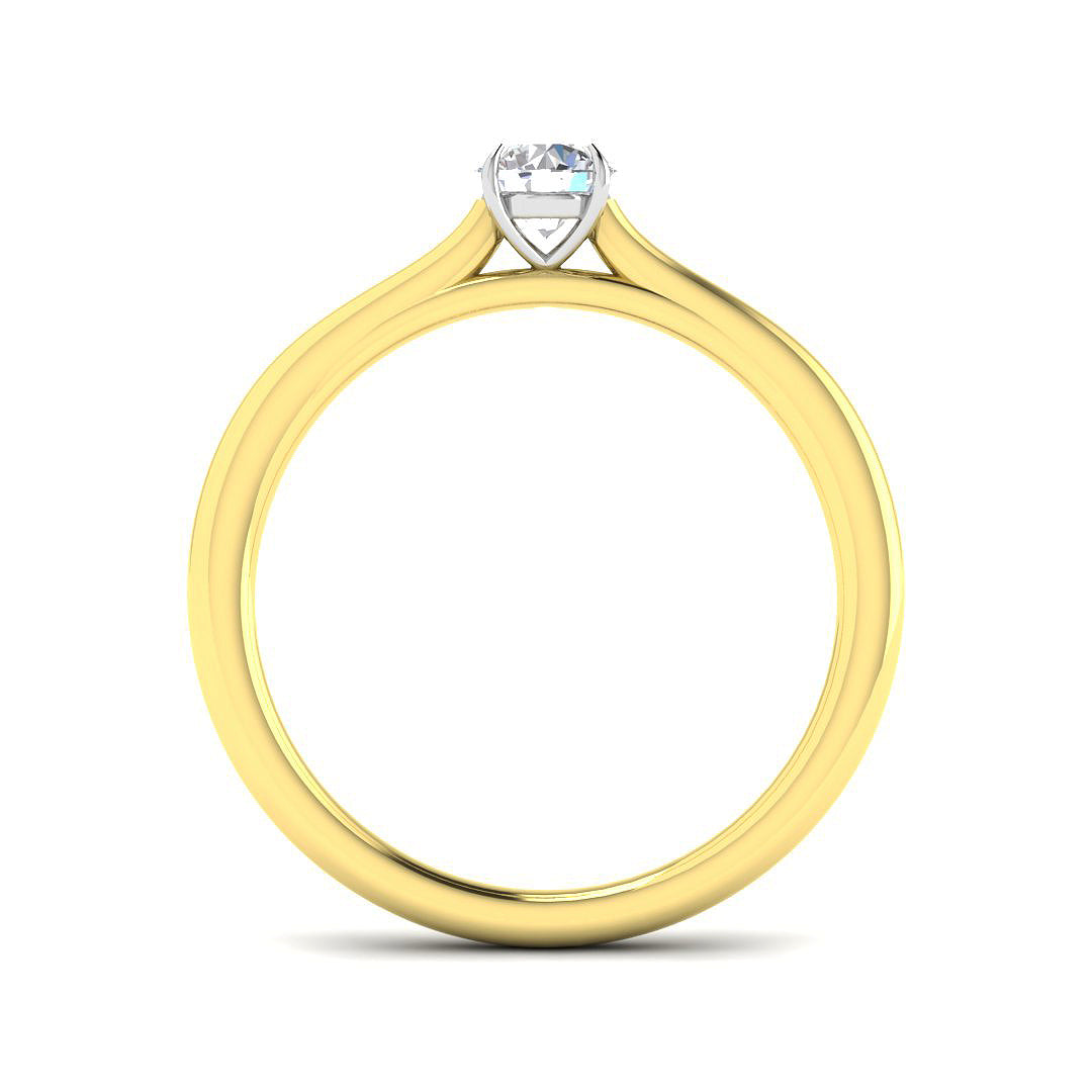 18ct Two-Tone Gold 0.30ct Laboratory Grown CVD Ring