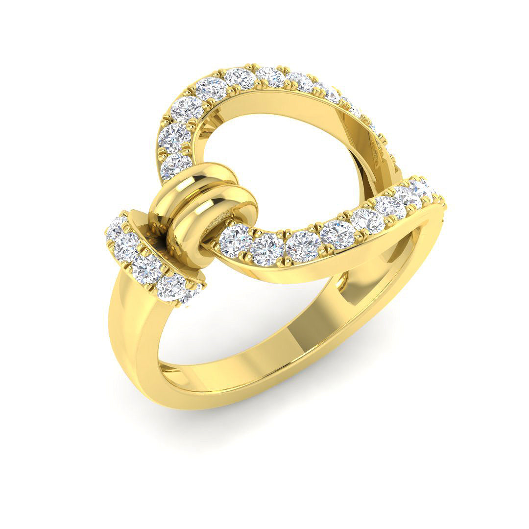 9ct Yellow Gold 0.69ct Laboratory Grown CVD Ring