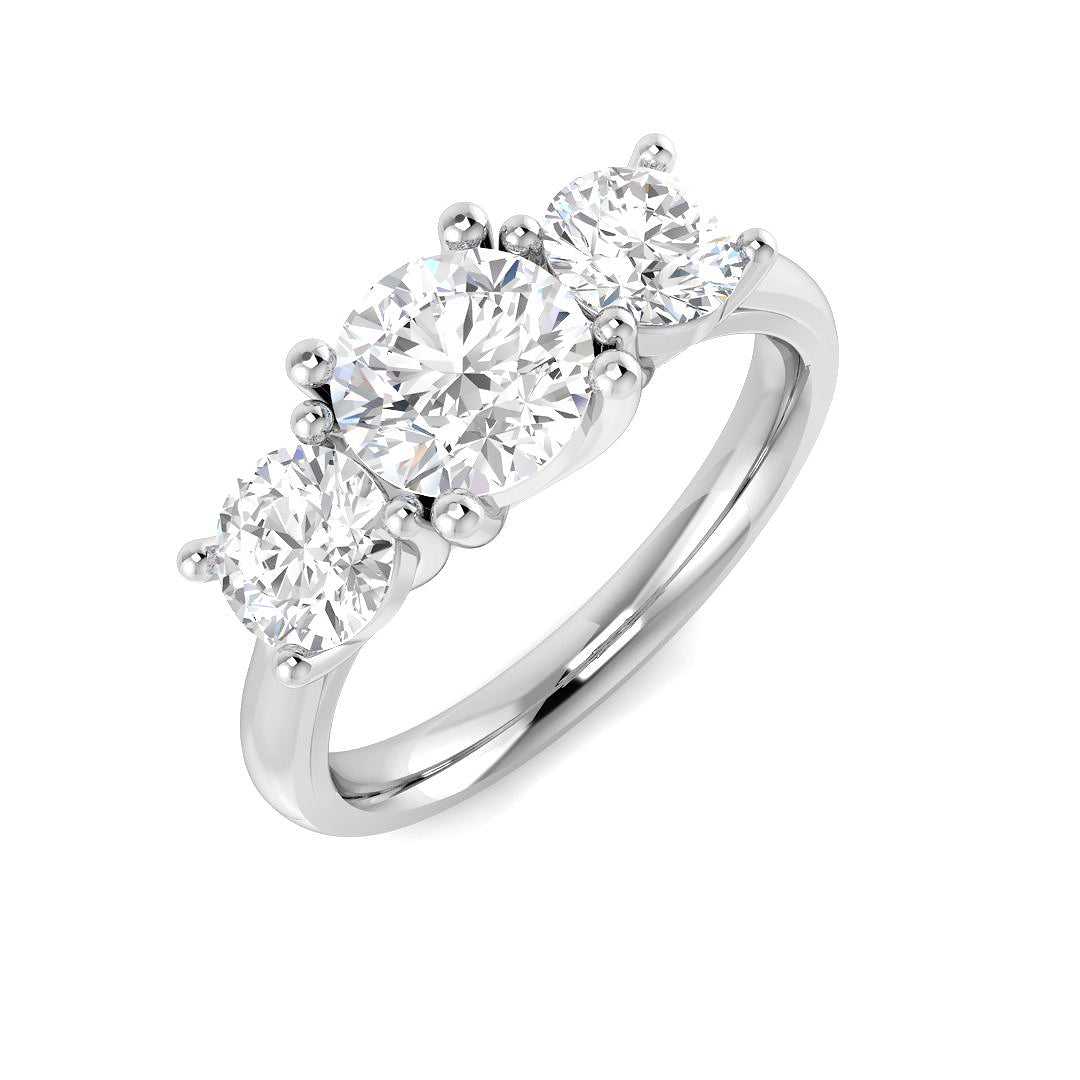 Platinum 2.07ct Laboratory Grown CVD Ring
