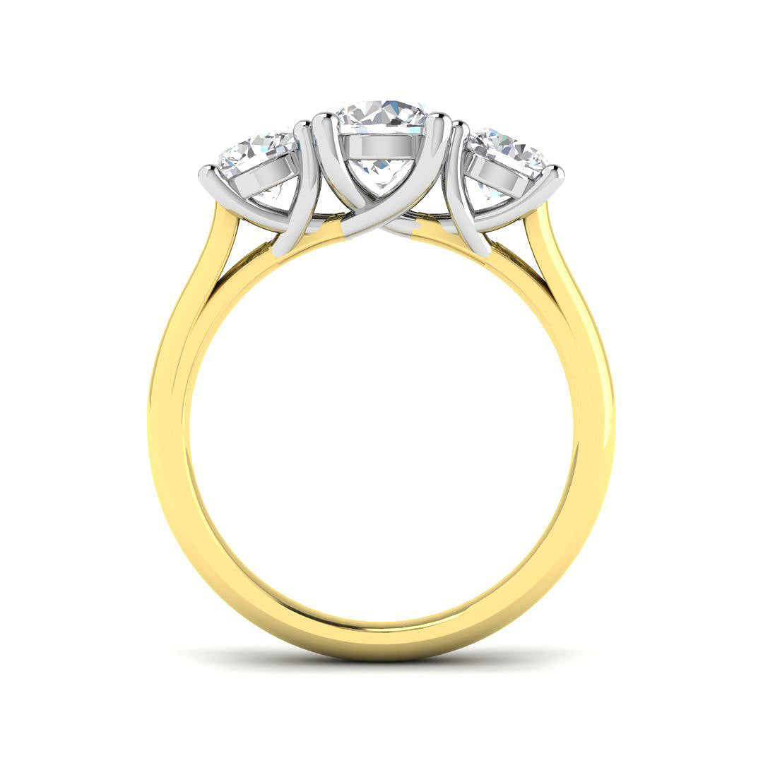 18ct Two-Tone Gold 2.07ct Laboratory Grown CVD Ring