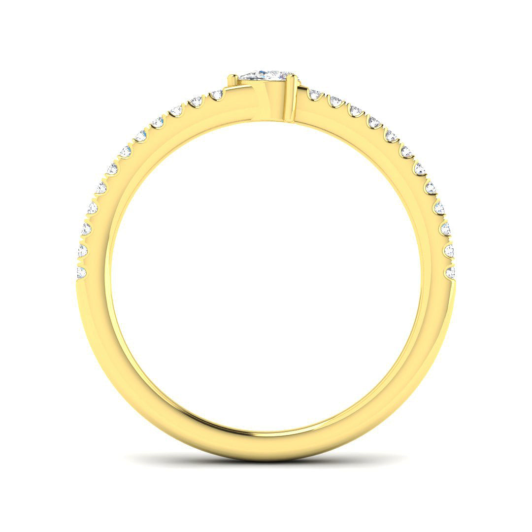 18ct Yellow Gold 0.19ct G SI2 Diamond Ring