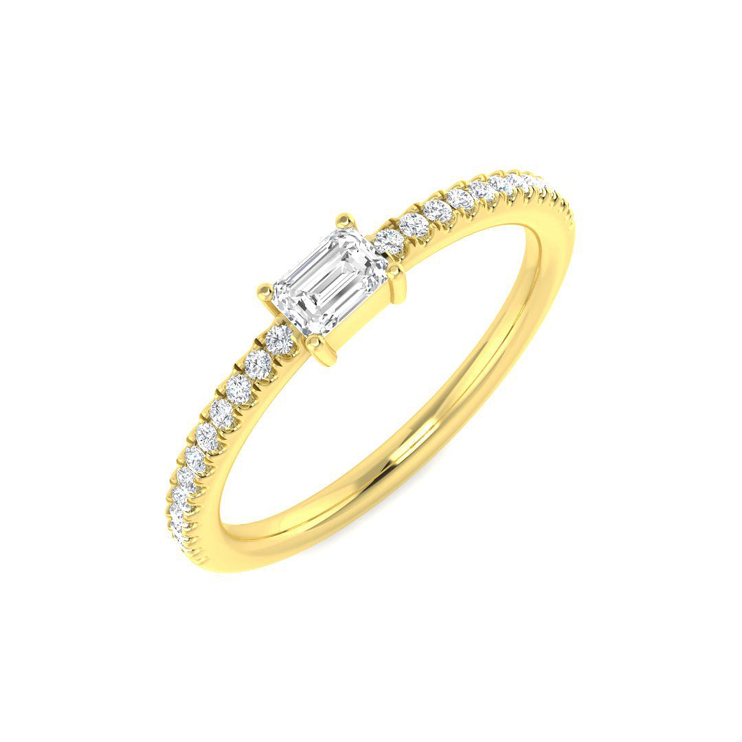 18ct Yellow Gold 0.32ct G SI2 Diamond Ring