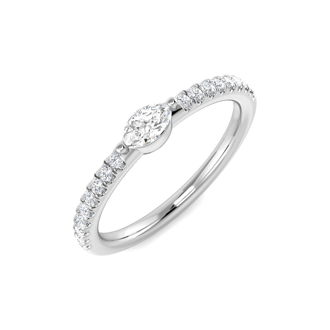 Platinum 0.31ct Diamond Ring
