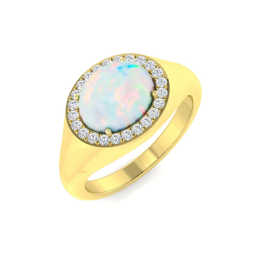 9ct Yellow Gold 1.28ct Opal Ring