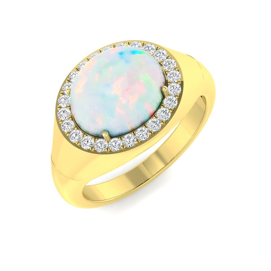 9ct Yellow Gold 2.18ct Opal Ring