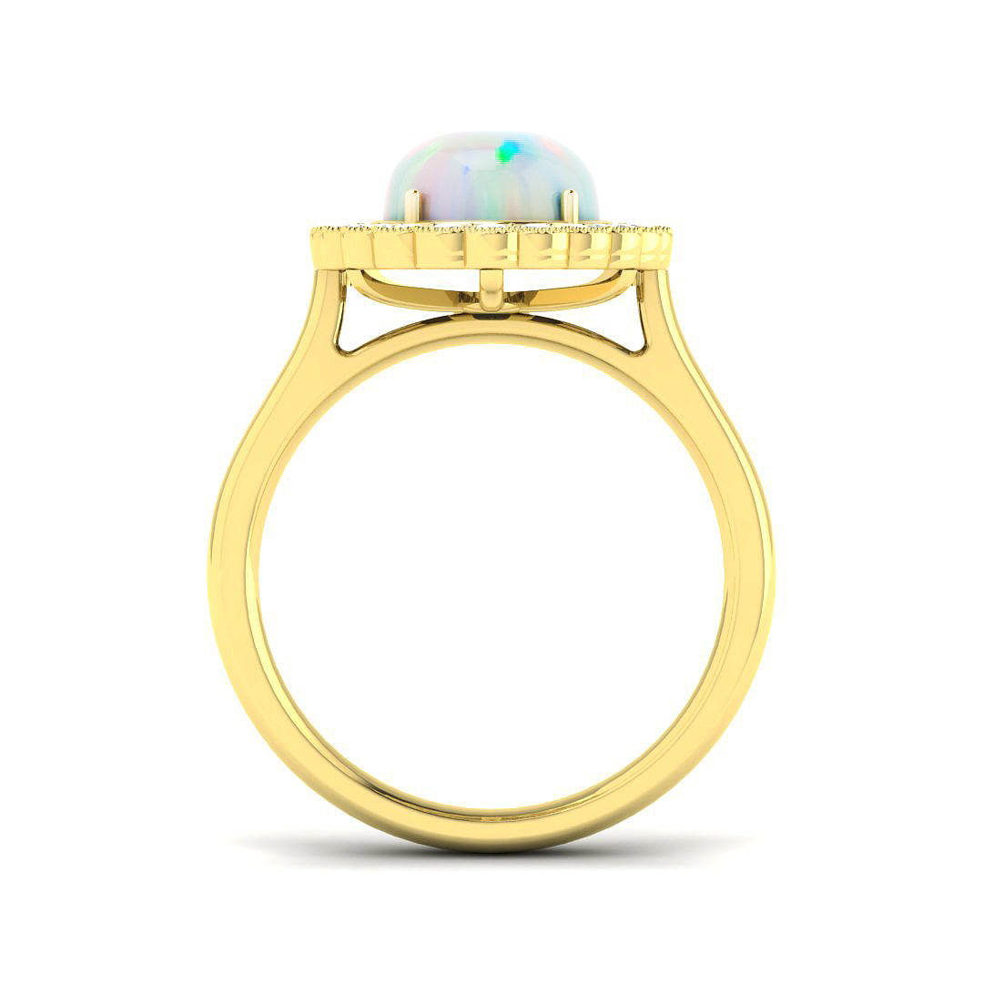 9ct Yellow Gold 2.14ct Opal Ring