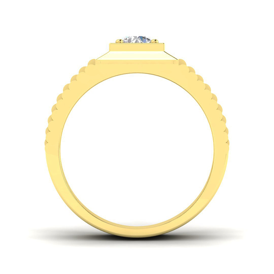 9ct Yellow Gold 0.70ct Laboratory Grown CVD Ring