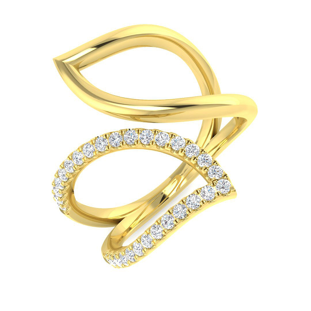 9ct Yellow Gold 0.28ct Laboratory Grown CVD Ring