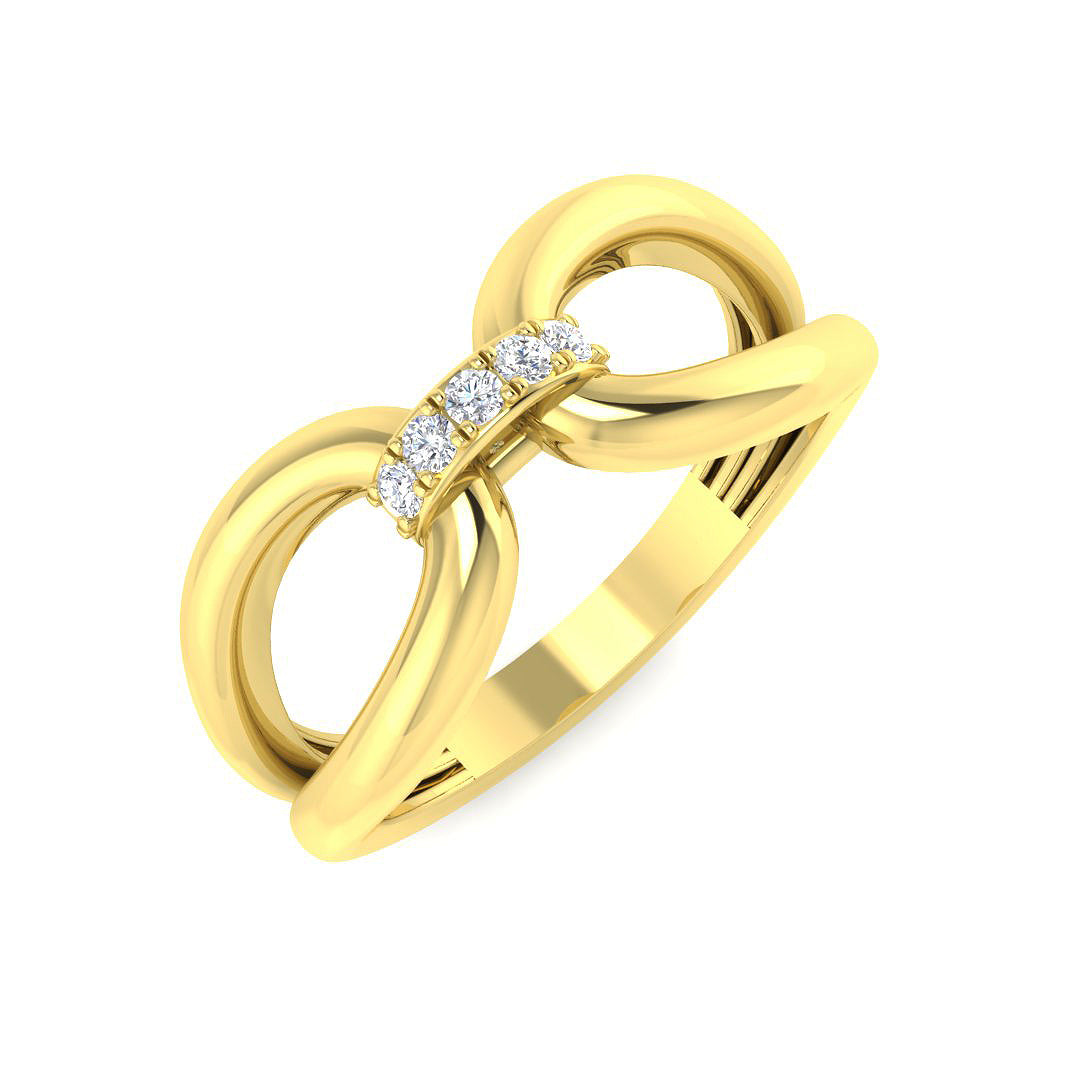 9ct Yellow Gold 0.07ct Laboratory Grown CVD Ring