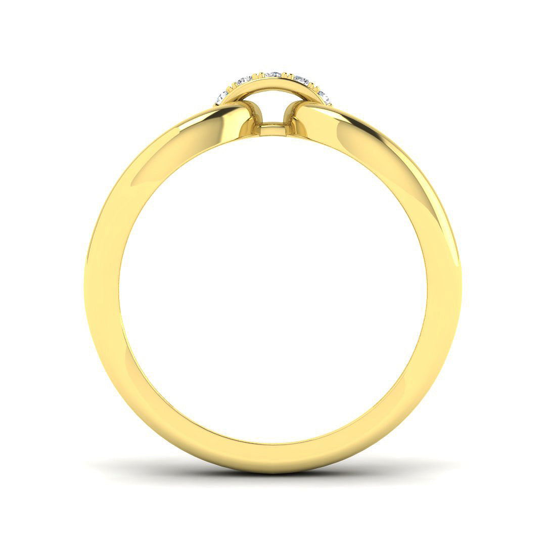 9ct Yellow Gold 0.07ct Laboratory Grown CVD Ring