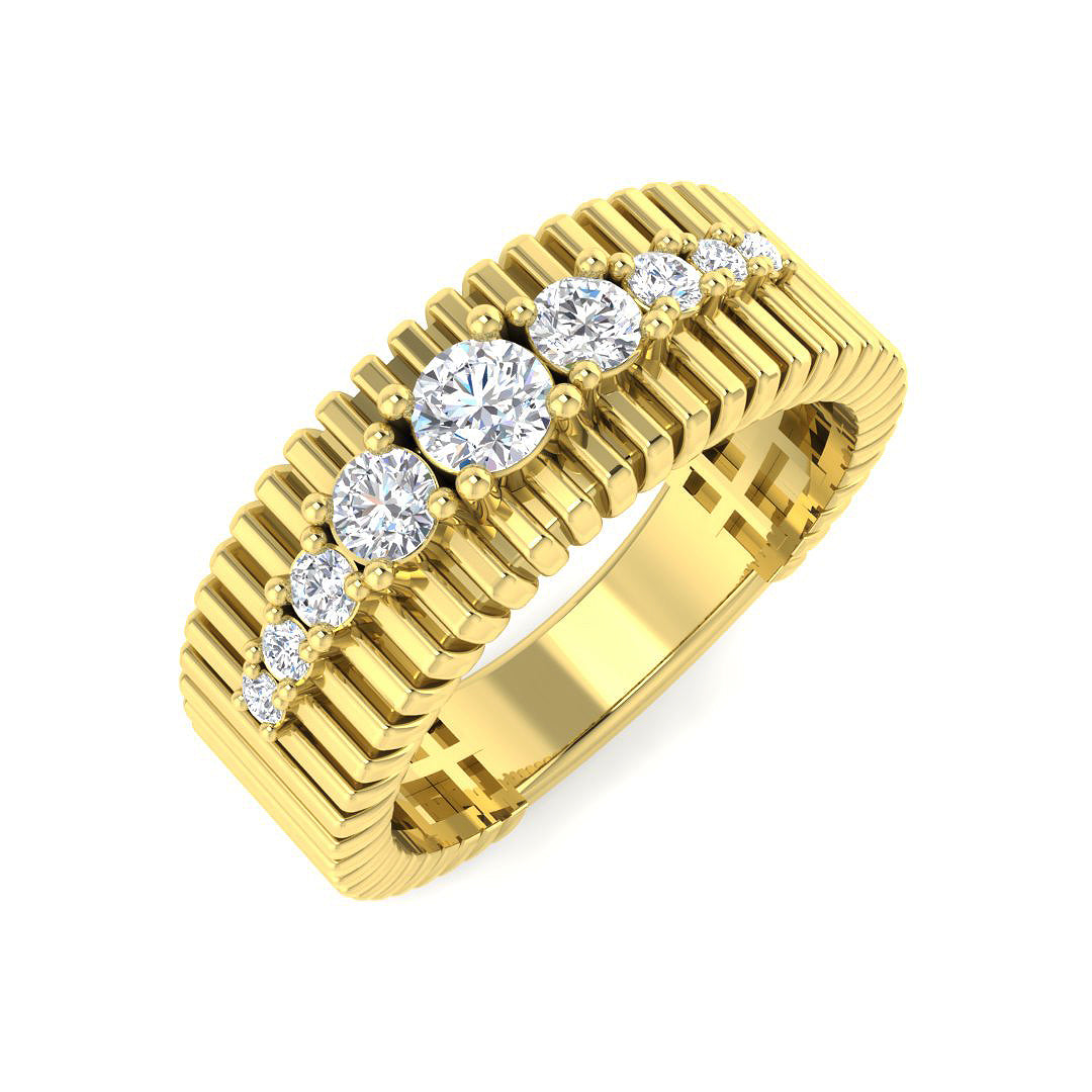 9ct Yellow Gold 0.43ct Laboratory Grown CVD Ring