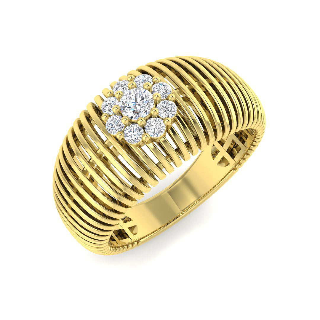 9ct Yellow Gold 0.25ct Laboratory Grown CVD Ring