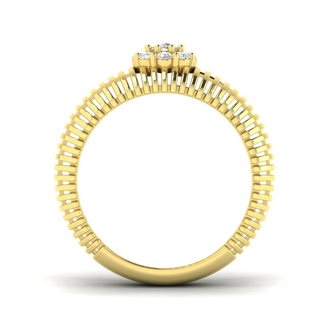 9ct Yellow Gold 0.25ct Laboratory Grown CVD Ring