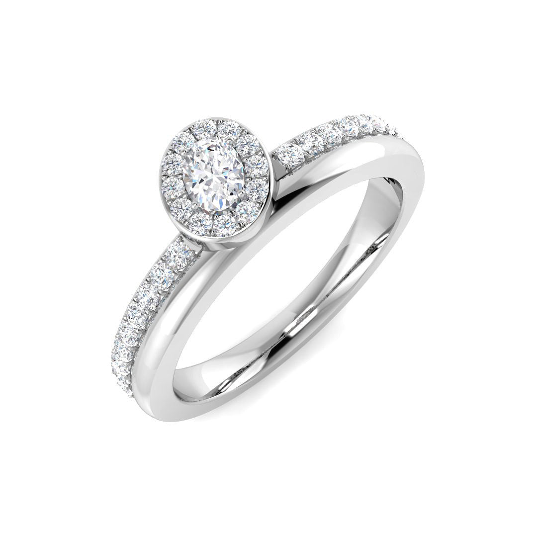Platinum 0.39ct Diamond Ring