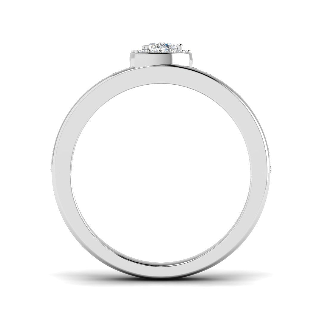 Platinum 0.31ct Diamond Ring