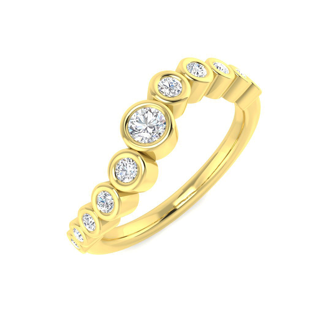 9ct Yellow Gold 0.39ct Laboratory Grown CVD Ring